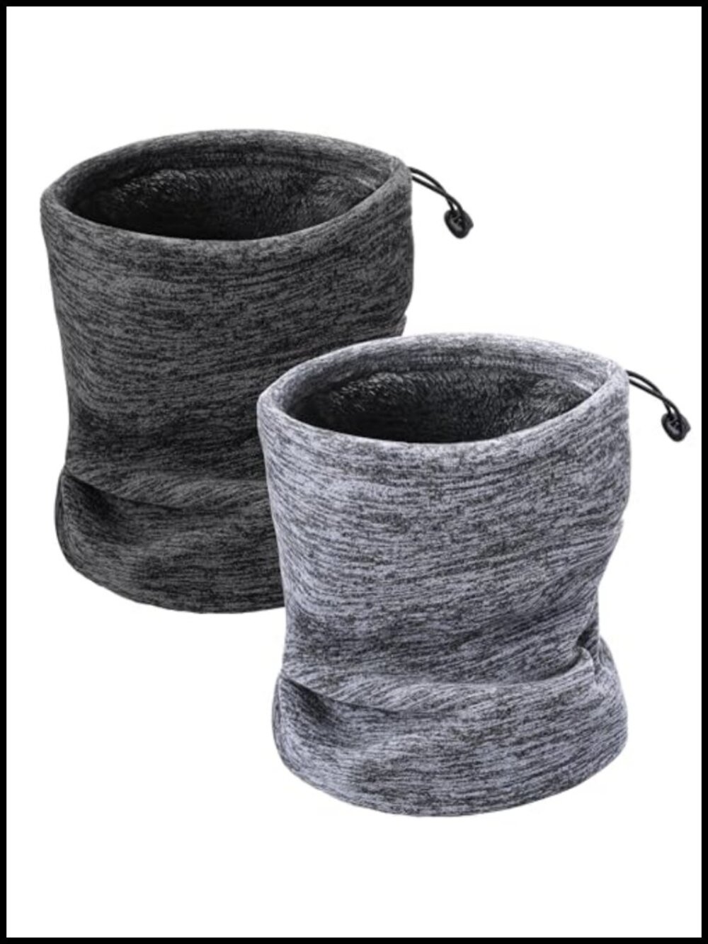 2 Pack Winter Neck Warmer Gaiter Fleece Windproof Face Mask Scarf